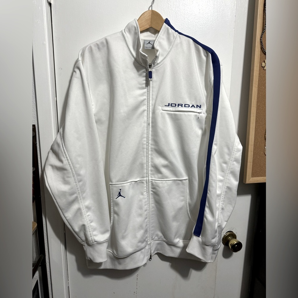 Men’s Vintage Air Jordan 18 Sport Total/White Track Jacket sz L
